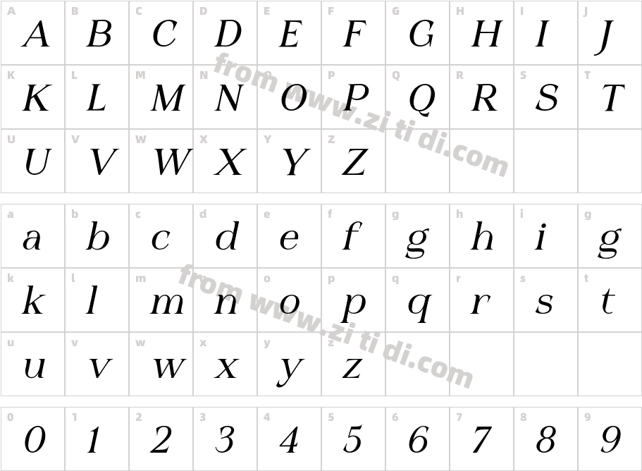 BN Nuance Italic Free字体字体映射图