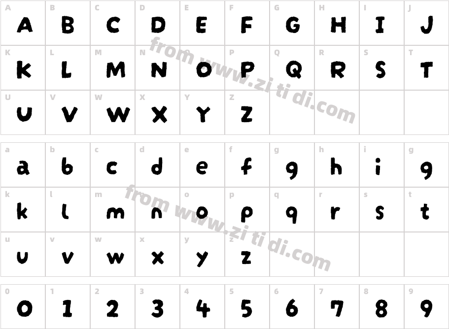 Darumadrop One Regular字体字体映射图