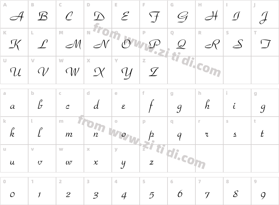 EU-HT1字体字体映射图