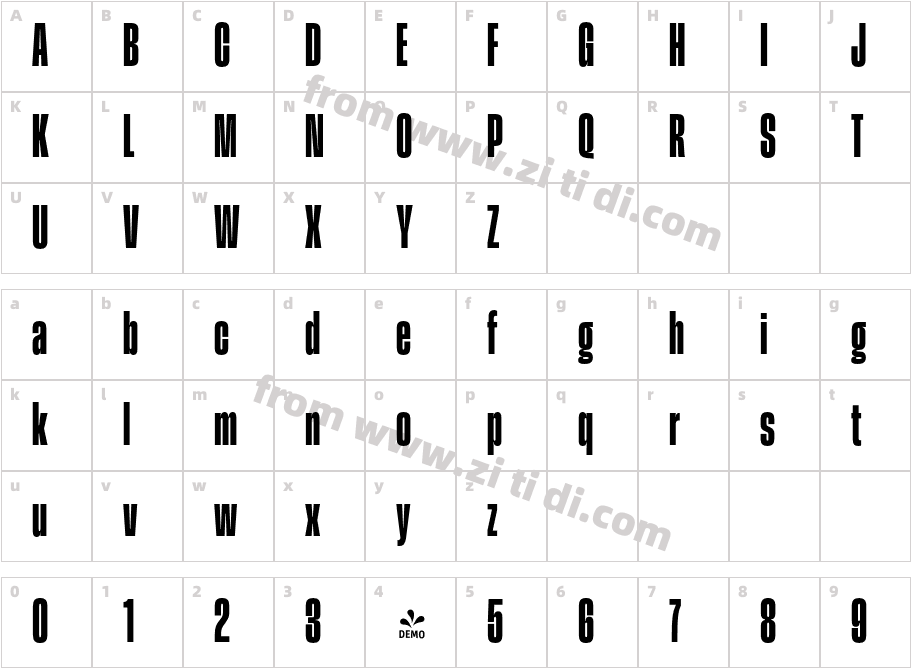 FSD Herokid BoldUltraCondensedRegular字体字体映射图