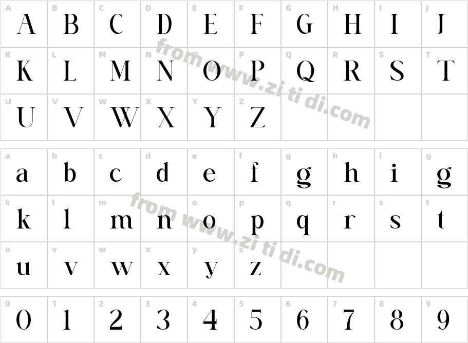 Luxoria字体字体映射图