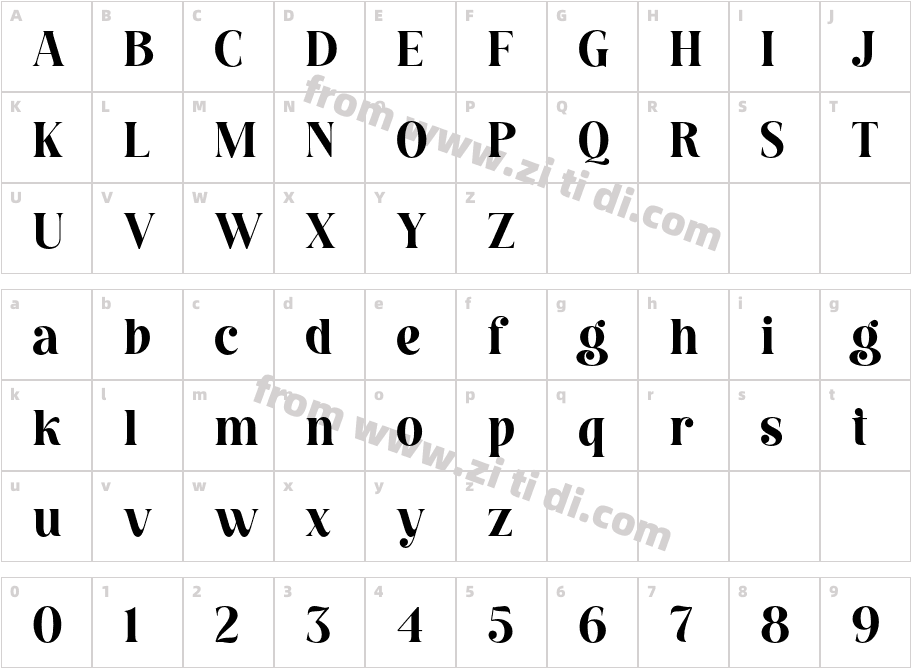 metro-Regular字体字体映射图