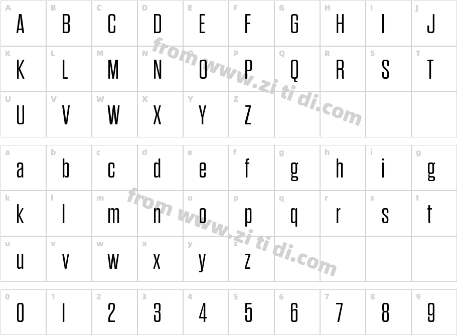 Dharma Gothic Rounded E-Light字体字体映射图