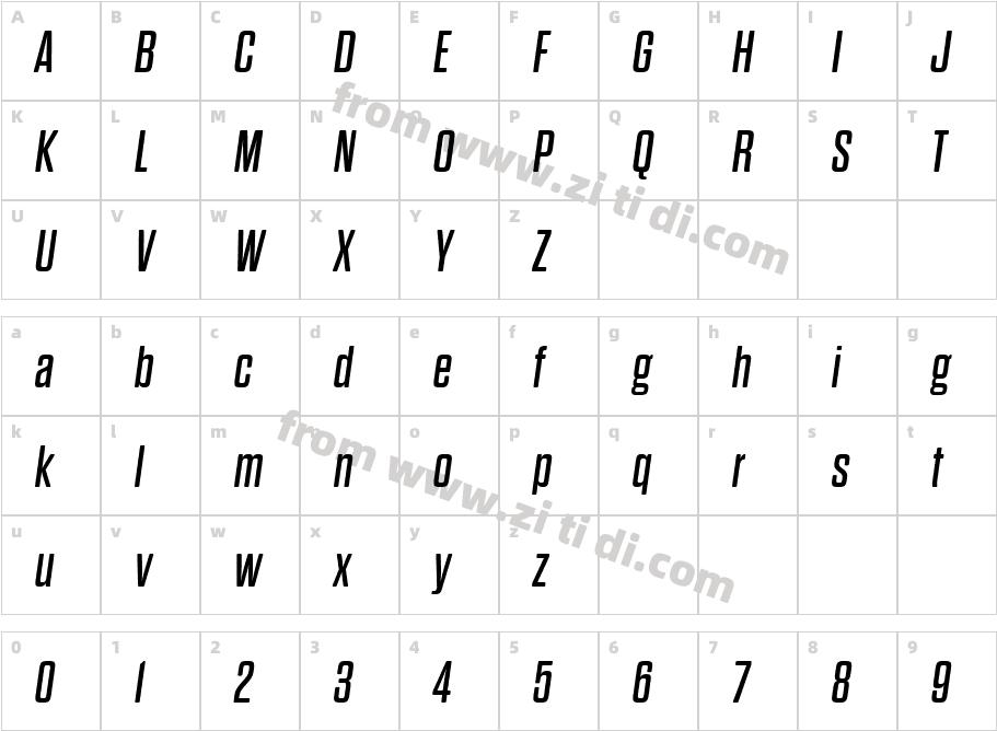 Dharma Gothic Rounded E-RegularIt字体字体映射图