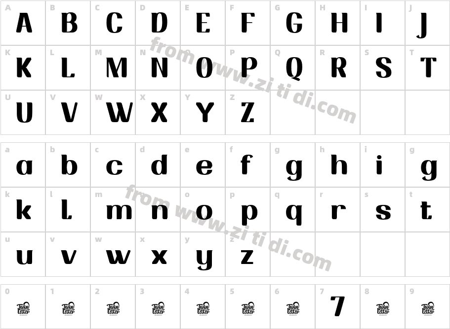 DrafbinkTrial-Regular字体字体映射图