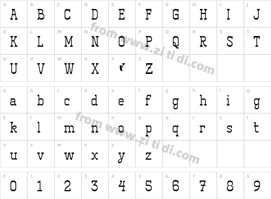 ET_Contrapunto Regular字体字体映射图