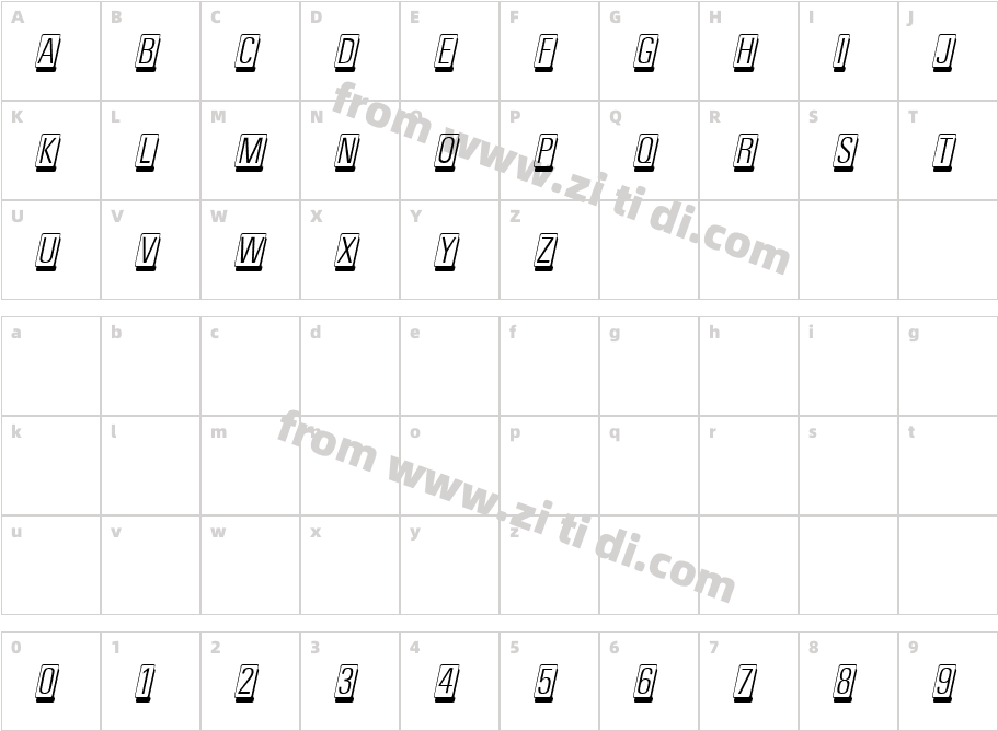 CardCamio MN字体字体映射图