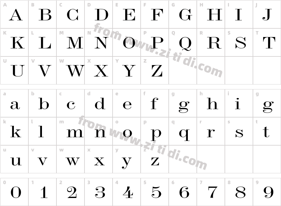 Indy 17 Extended字体字体映射图