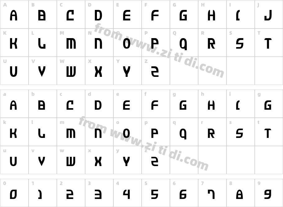 Jannisaries Condensed字体字体映射图