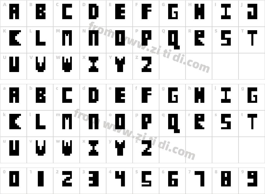 BL Alzyer Regular字体字体映射图