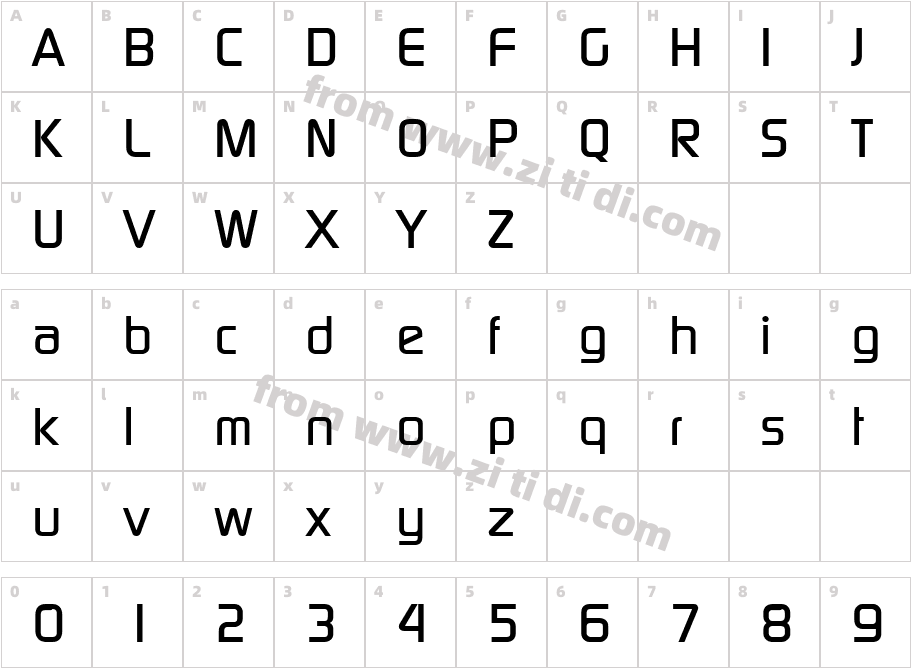 Continuum Medium字体字体映射图