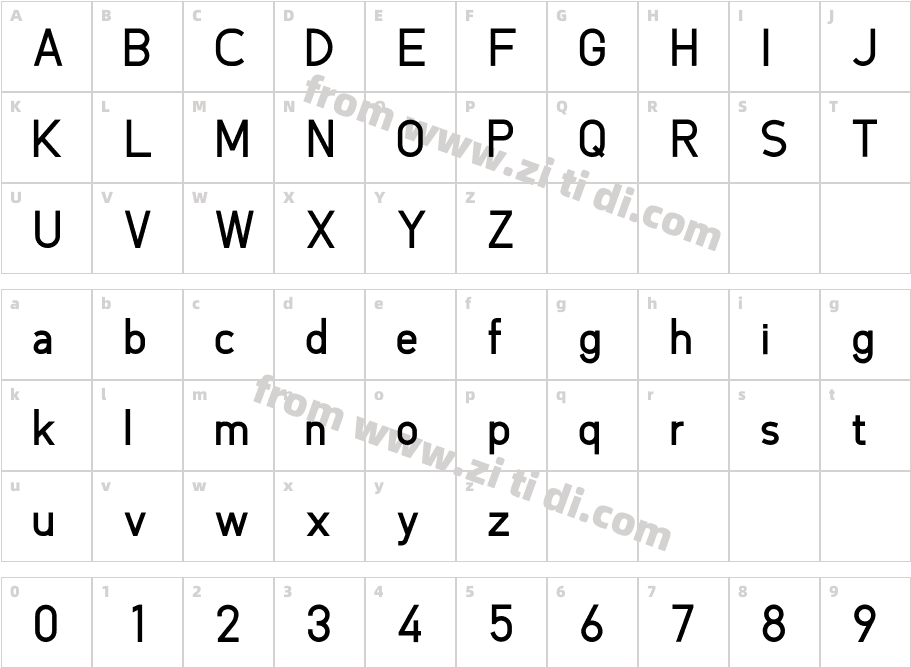 ONEAN Medium字体字体映射图
