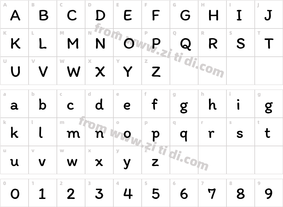 Itim-Regular字体字体映射图