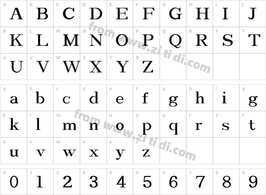 Lingxun-Serif-Bold字体字体映射图