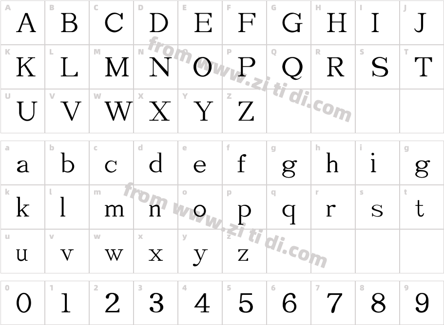 Lingxun-Serif-Regular字体字体映射图