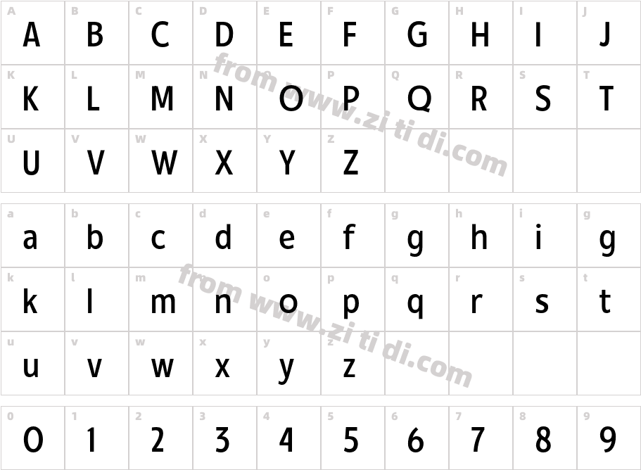 Milcone Regular字体字体映射图