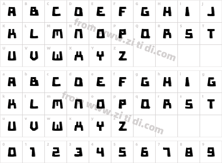 Red Square字体字体映射图