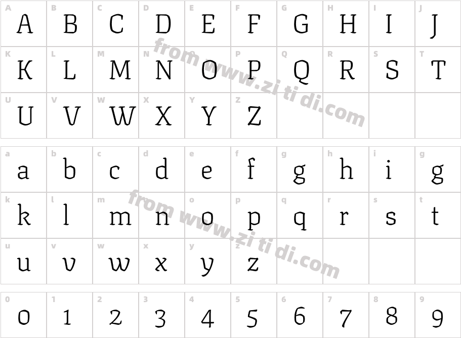 Texturina 20pt Thin字体字体映射图