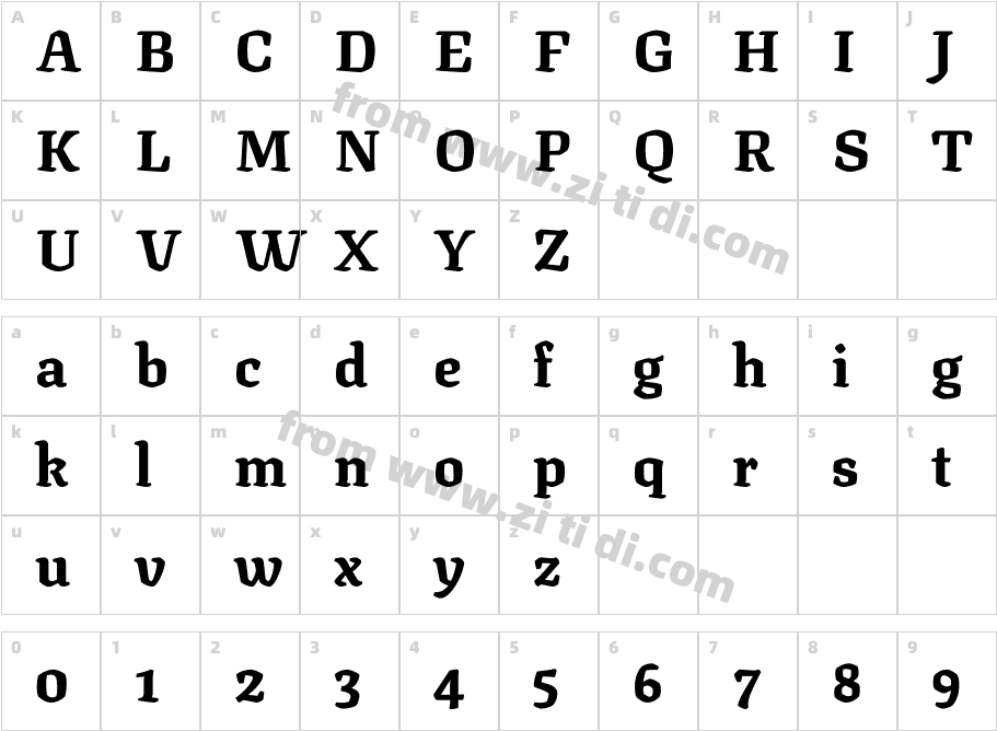 Texturina 24pt ExtraBold字体字体映射图