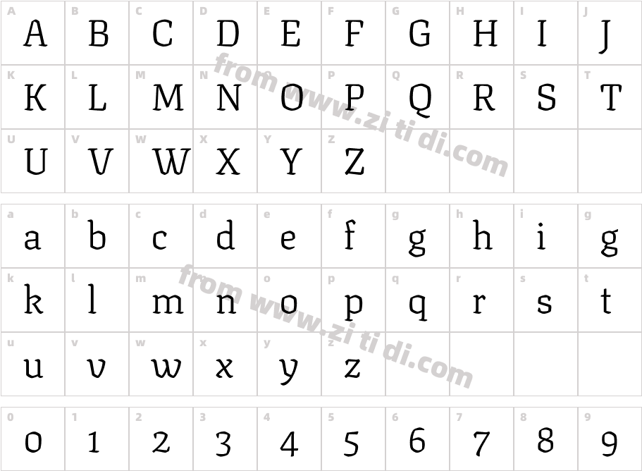Texturina ExtraLight字体字体映射图