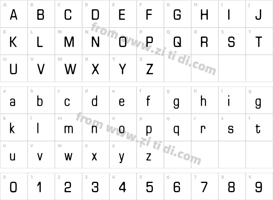 0039-Regular字体字体映射图