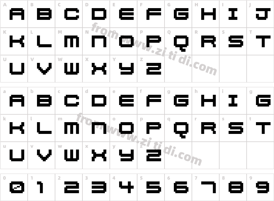 11px2bus字体字体映射图