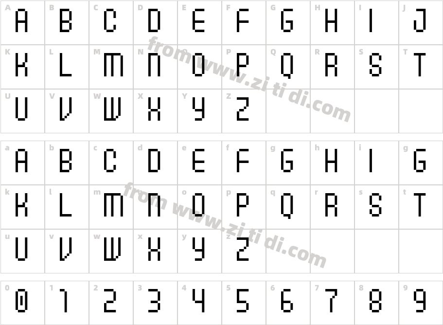 11pxbus字体字体映射图