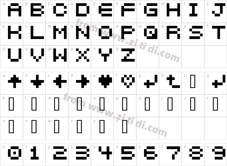 5px2bus字体字体映射图