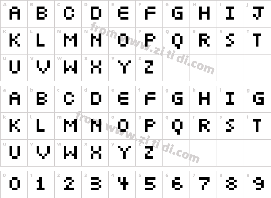 6pxbus字体字体映射图