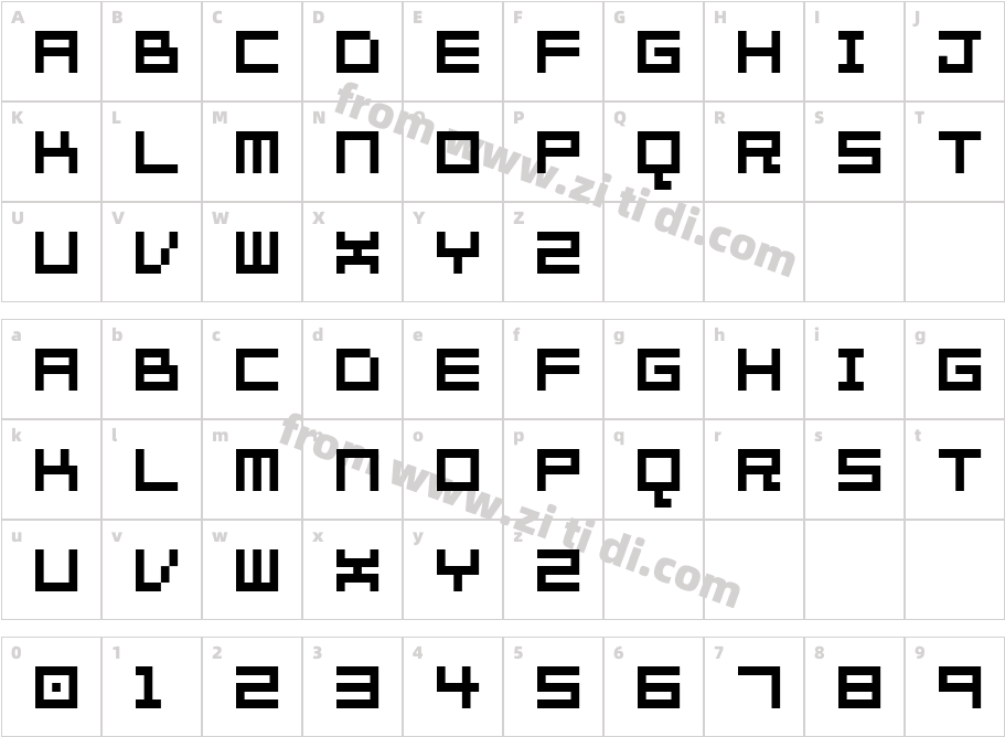 7px2bus字体字体映射图