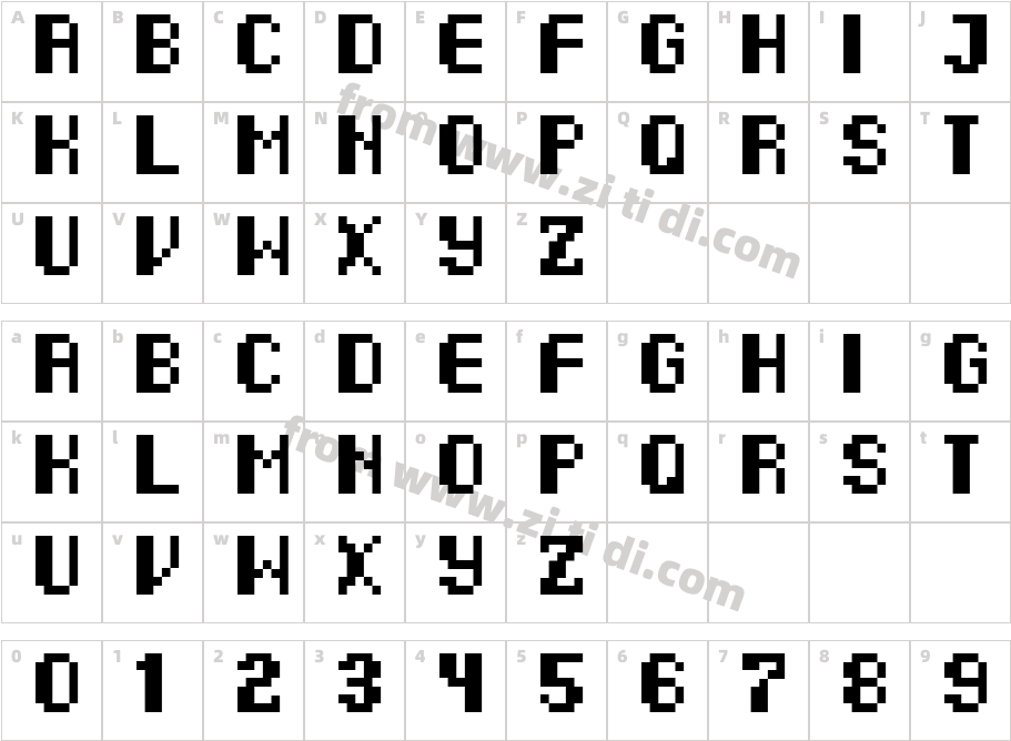 7pxbus字体字体映射图