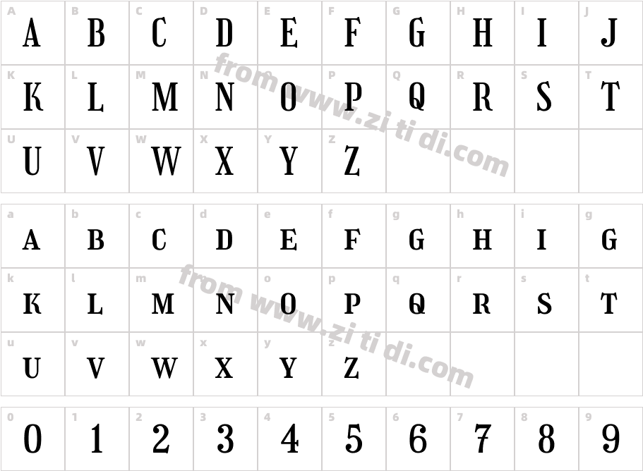Girassol字体字体映射图
