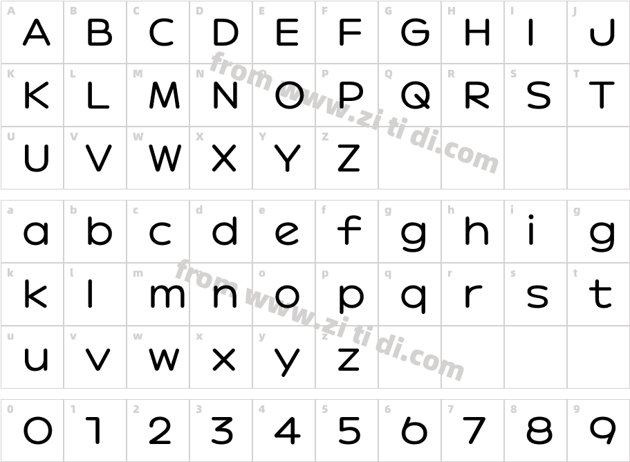 G8321 Medium字体字体映射图