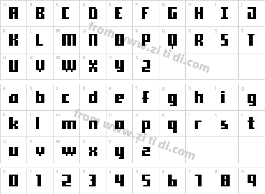 9px2bus字体字体映射图
