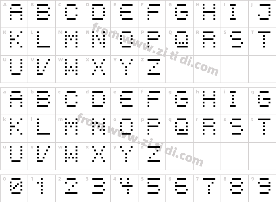 9pxbus字体字体映射图
