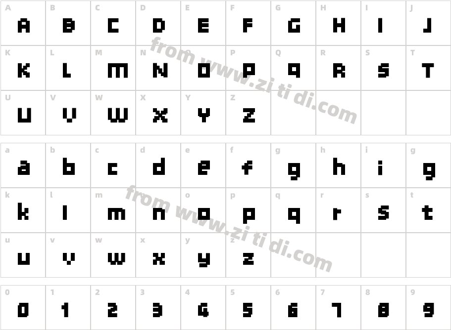 Chill Pixels Matrix字体字体映射图