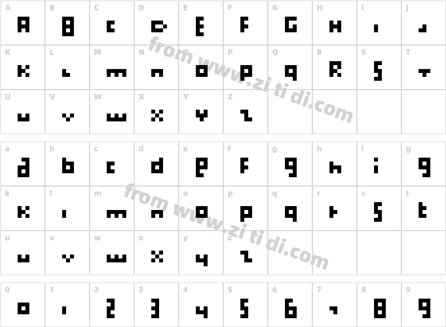 Chill Pixels Minimalism字体字体映射图