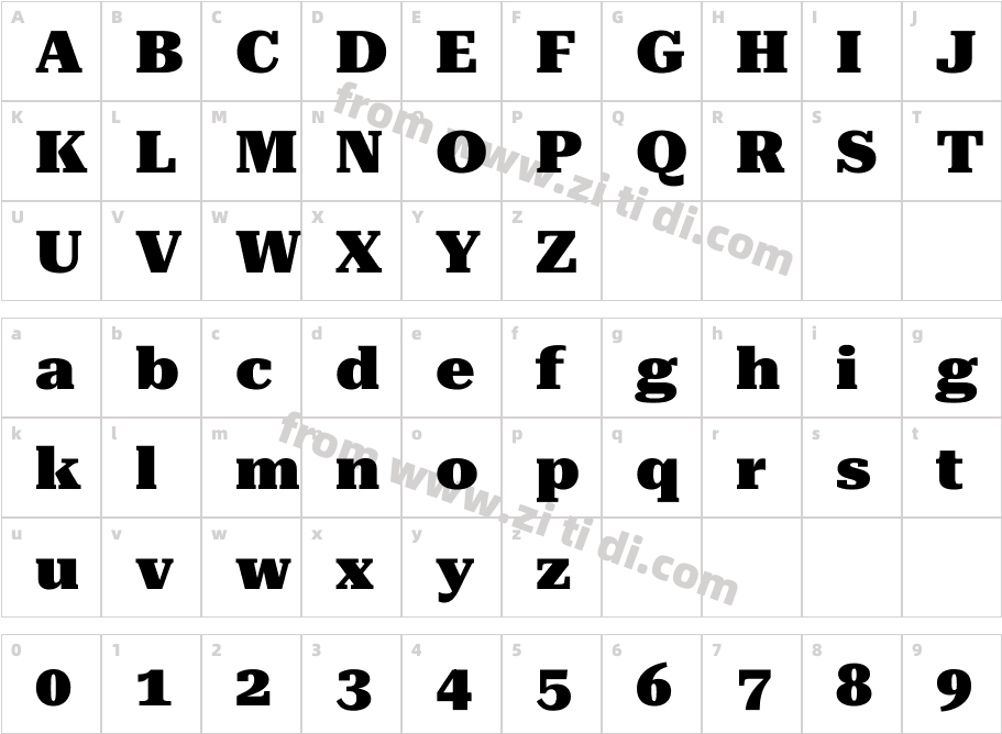 Roboto Serif 36pt Expanded Blac字体字体映射图