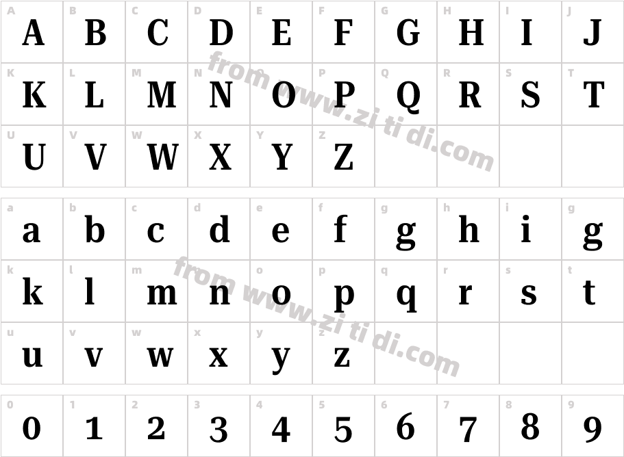 Roboto Serif 72pt Condensed Sem字体字体映射图