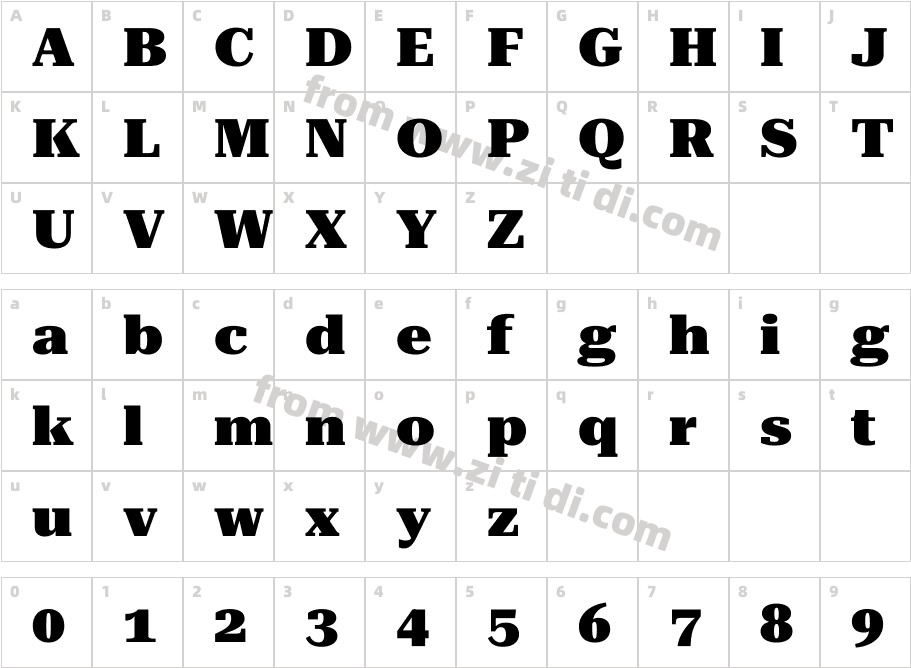 Roboto Serif 72pt Expanded Blac字体字体映射图