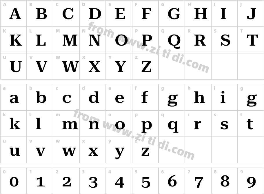 Roboto Serif 72pt Expanded Semi字体字体映射图