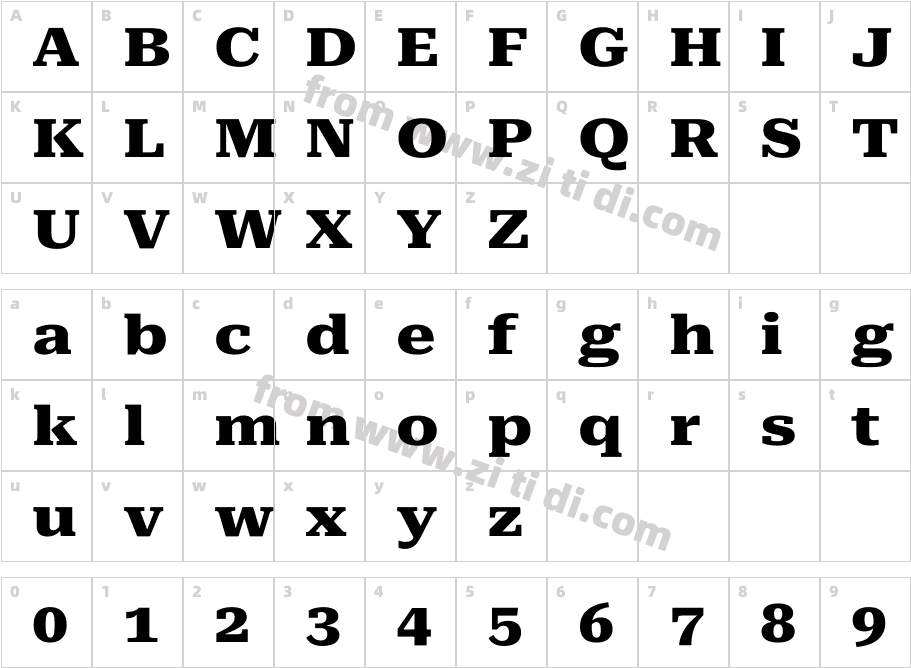 Roboto Serif ExtraExpanded Extr字体字体映射图