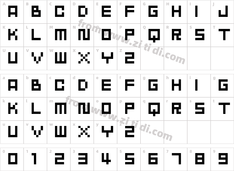 BMbugA6字体字体映射图