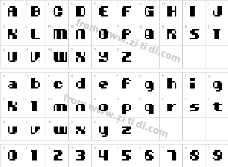 BMgreatA9字体字体映射图