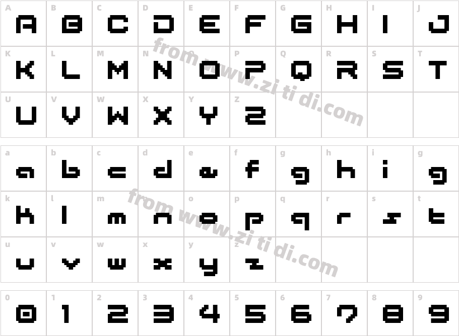 BMjapanA12字体字体映射图