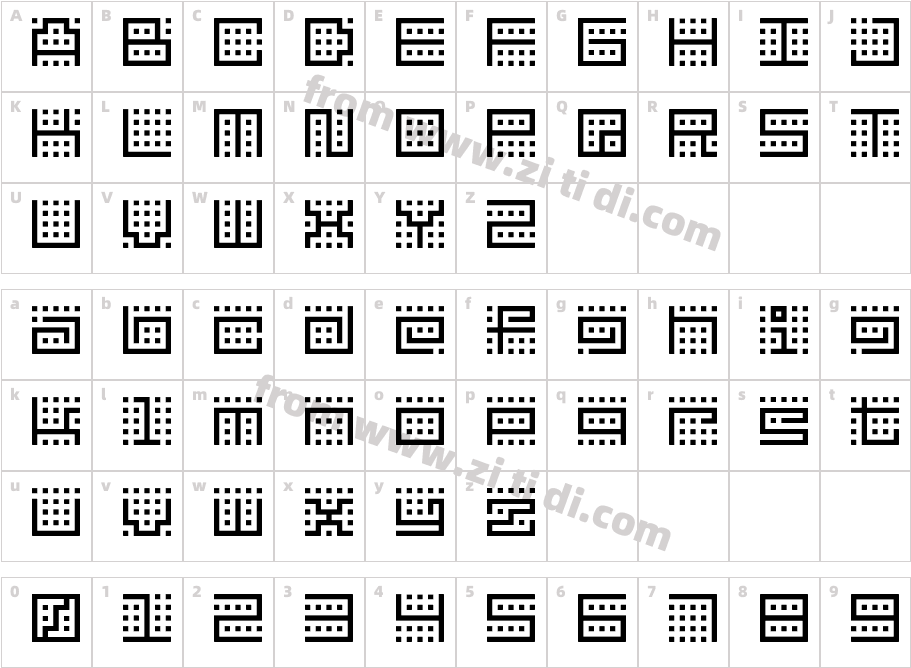 BMkitchenA10字体字体映射图