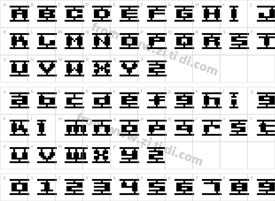BMplamoA9字体字体映射图