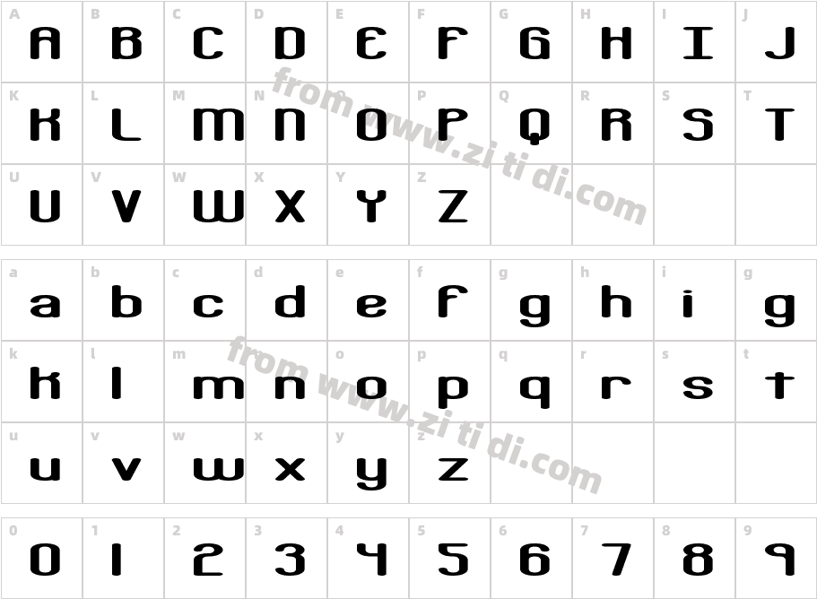 Bobcaygeon-BRK-字体字体映射图