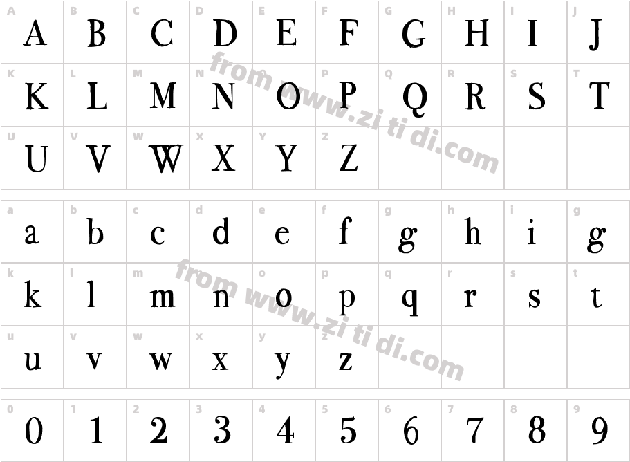 BodoFlo字体字体映射图