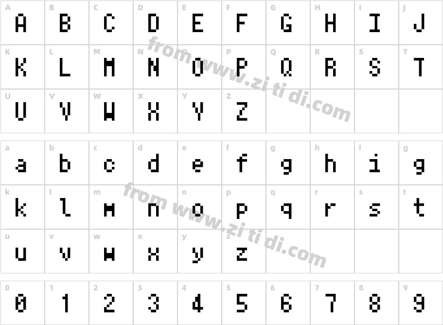 ark-pixel-10px-monospaced-ja字体字体映射图